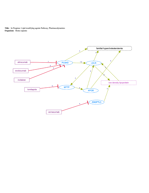 In Progress: Lipid modifying agents Pathway, Pharmacodynamics diagram