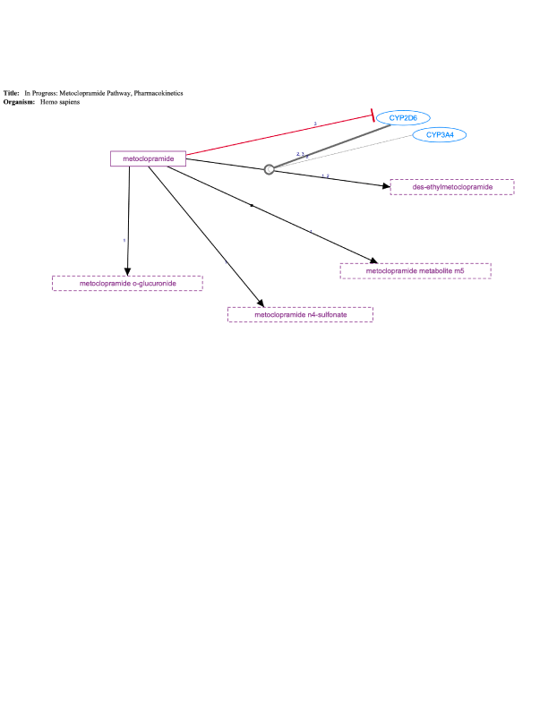 In Progress: Metoclopramide Pathway, Pharmacokinetics diagram